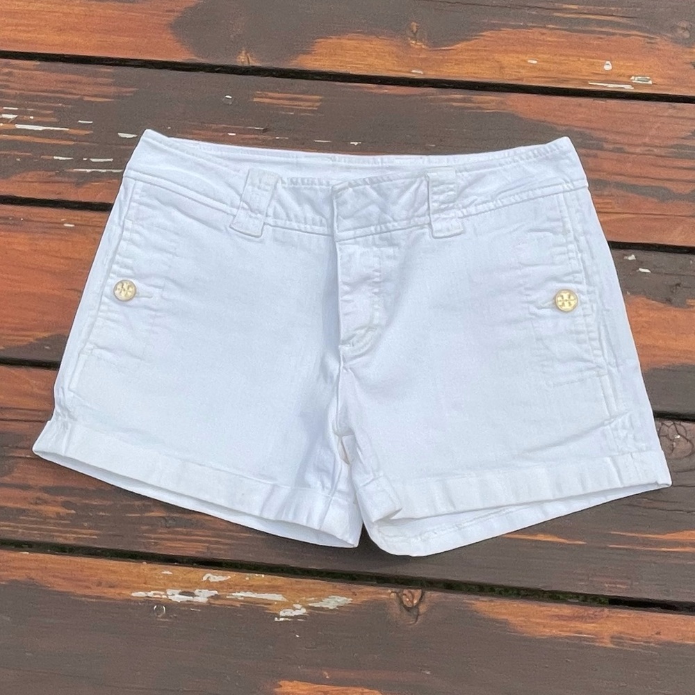 Tory Burch White Denim Jean Shorts